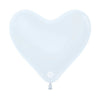 GLOBO LATEX CORAZON FASHION BLANCO