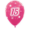 METAL FUCHSIA MY 15 YEARS INFINITY® ROUND LATEX BALLOONS
