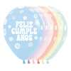 GLOBO LATEX REDONDO INFINITY® FELIZ CUMPLEAÑOS CANDY PASTEL MATE SURTIDO
