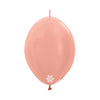 GLOBO LATEX LINK-O-LOON® METAL DORADO ROSA