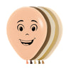 GLOBO LATEX REDONDO IMPRESO CARITAS DIVERSAS FASHION & PASTEL MATE SURTIDO