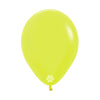NEON YELLOW LATEX ROUND BALLOONS