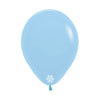 PASTEL MATE BLUE LATEX ROUND BALLOONS