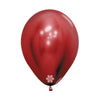 GLOBO LATEX REDONDO REFLEX CRISTAL ROJO