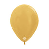 METAL GOLD LATEX ROUND BALLOONS