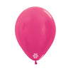 METAL FUCHSIA LATEX ROUND BALLOONS