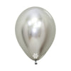 REFLEX SILVER LATEX ROUND BALLOONS