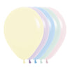 PASTEL MATE ASSORTED LATEX ROUND BALLOONS