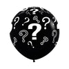 FASHION BLACK QUESTION MARK INFINITY® ROUND LATEX BALLOONS
