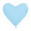 GLOBO LATEX CORAZON FASHION AZUL CELESTE