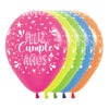 NEON ASSORTED SPLASH FELIZ CUMPLEAÑOS INFINITY® ROUND LATEX BALLOONS