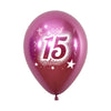 REFLEX FUCHSIA MY QUINCEANERA 2-SIDED ROUND LATEX BALLOONS