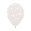 FASHION TRANSPARENT BOLD STARS INFINITY® ROUND LATEX BALLOONS