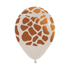 FASHION WHITE SAND GIRAFFE INFINITY® ROUND LATEX BALLOONS