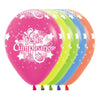 NEON ASSORTED FELIZ CUMPLEAÑOS INFINITY® ROUND LATEX BALLOONS