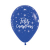 FASHION ROYAL BLUE RADIANT FELIZ CUMPLEAÑOS INFINITY® ROUND LATEX BALLOONS