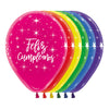GLOBO LATEX REDONDO INFINITY® FELIZ CUMPLEAÑOS RADIANTE CRISTAL SURTIDO