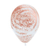 FASHION WHITE ROSE GOLD GRAFFITI INFINITY® ROUND LATEX BALLOONS
