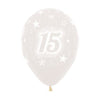 FASHION TRANSPARENT MY 15 YEARS INFINITY® ROUND LATEX BALLOONS
