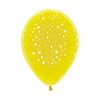 CRISTAL YELLOW STARS INFINITY® ROUND LATEX BALLOONS