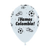 FASHION WHITE GO COLOMBIA INFINITY® ROUND LATEX BALLOONS