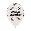 GLOBO LATEX REDONDO INFINITY® VAMOS COLOMBIA FASHION TRANSPARENTE