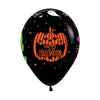 GLOBO LATEX REDONDO INFINITY® HAPPY HALLOWEEN FRIENDS FASHION NEGRO